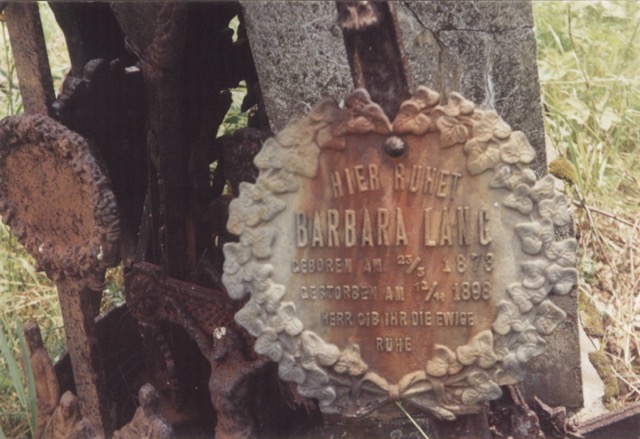 Friedhof Felizienthal, zusammengetragene Grabkreuze